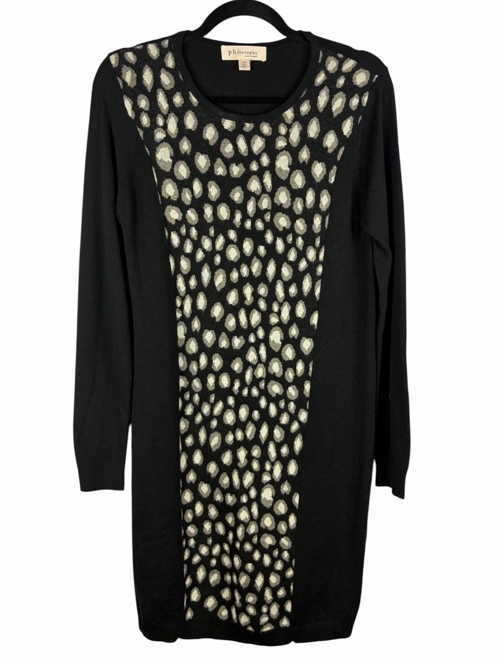 Philosophy Republic Clothing Cashmere Blend Animal Print Sweater Dress Medium